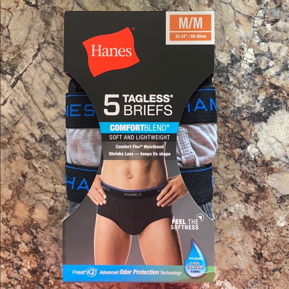 Hanes Men's 5-Pack Comfortblend Brief with FreshIQ